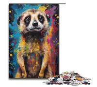 Adult Jigsaw Meerkat Colorful 1000 Piece Puzzle Paper Puzzle for Adults & Kids Age 14 Up Educational Toy 1000PCS(38x26cm)