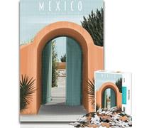 Adult Jigsaw Mexico Jigsaw Puzzle 1000 Pieces for Teenagers,Stress Reliever Difficult Challenge Unique Home Decor And Gifts 26x38cm