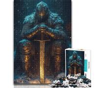 Adult Jigsaw Mighty Medieval Knight 1000 Piece Jigsaw Puzzles for Teenagers Gifts,Toys Educational Games Stress Relieving Enhance Love between Couples 50x75cm