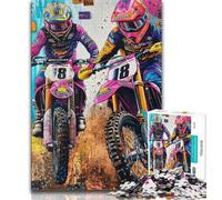 Adult Jigsaw Mountain Biking Jigsaw Puzzles for Teenagers 1000 Piece,Educational Game for Birthday, Chrismas for And 14 Years Old (50x75cm)