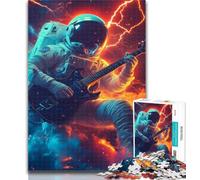 Adult Jigsaw Music Astronaut Jigsaw Puzzles for Teenagers 1000,Family Game Stress Reliever Difficult Challenge Secret Santa Gifts 26x38cm