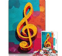 Adult Jigsaw Musical Symbols 1000 Piece Jigsaw Puzzle for Adults Teens,Toys Educational Games Stress Relieving Parent-child Interaction 26x38cm