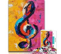 Adult Jigsaw Musical Symbols Jigsaw Puzzles 1000 Pieces for Adults Teens,Toys Educational Games Stress Relieving Artists Collection, Fine Art 50x75cm