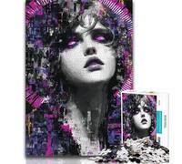 Adult Jigsaw Mysterious Anime Girl Jigsaw Puzzles for Teenagers 1000 Piece,Educational Game for Birthday, Chrismas for And 14 Years Old (26x38cm)