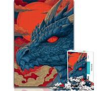 Adult Jigsaw Mysterious Dragon 1000 Piece Jigsaw Puzzles for Teenagers Gifts,Toys Educational Games Stress Relieving Enhance Love between Couples (26x38cm)