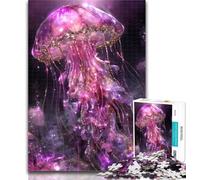 Adult Jigsaw Mysterious Jellyfish 1000 Pieces Jigsaw Puzzles for Adults And Teens,Challenging Game And Family Play Parent-child Interaction 50x75cm