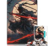 Adult Jigsaw Mysterious Ninja Samurai 1000 Pieces Jigsaw Puzzles for Adults And Teens,Challenging Game And Family Play Parent-child Interaction 50x75cm
