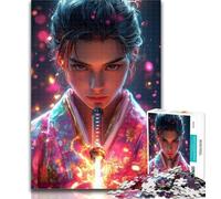 Adult Jigsaw Mysterious Ninja Samurai Adult Jigsaws 1000 Pieces Difficult,Toys Educational Games Stress Relieving Wishlist with Santa Claus 50x75cm