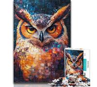 Adult Jigsaw Mysterious Owl 1000 Pieces Jigsaw Puzzle For Adults Teens,for Age 14+ Impossible Game Best Gift for Adults And Teenagers 50x75cm