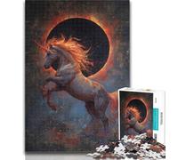 Adult Jigsaw Mysterious Unicorn Jigsaw Puzzles for Teenagers 1000,Family Game Stress Reliever Difficult Challenge Secret Santa Gifts 26x38cm