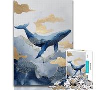 Adult Jigsaw Mysterious Whale 1000 Pieces Jigsaw Puzzle For Adults Teens,Staycation Kill Time Enhance Love between Couples 26x38cm