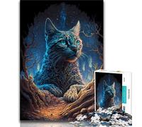Adult Jigsaw Mystical Savannah Cat 1000 Piece Jigsaw Puzzles for Teenagers Gifts,Educational Game Challenge Toy for Women And Men (26x38cm)