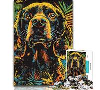 Adult Jigsaw Neon Dog 1000 Pieces Jigsaw Puzzles for Adults And Teens,Toy Intellectual Game Artists Collection, Fine Art 50x75cm