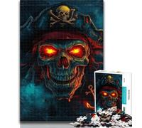 Adult Jigsaw Neon Pirate Captain Jigsaw Puzzles for Teenagers 1000 Piece,Educational Game for Birthday, Chrismas for And 14 Years Old 26x38cm