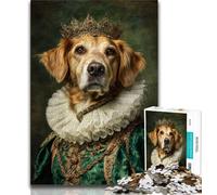 Adult Jigsaw Noble Golden Retriever 1000 Pieces Jigsaw Puzzles for Adults And Teens,Toy Intellectual Game Artists Collection, Fine Art (50x75cm)