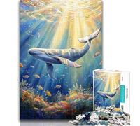 Adult Jigsaw Ocean Whales Puzzles for Adults Teens 1000 Pieces,Wall Decoration Unique Birthday And Xmas Gifts Suitable for And 14 50x75cm