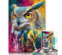 Adult Jigsaw Owl 1000 Pieces Jigsaw Puzzles for Adults And Teens,Classic Educational Games Beautiful Decoration 50x75cm