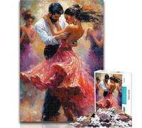 Adult Jigsaw Painting of Flamenco Dancer 1000 Pieces Jigsaw Puzzles for Adults And Teens,Train Your Brain And Hands Gifts for Friends And Family 26x38cm