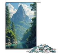 Adult Jigsaw Paradise on Earth 1000 Piece Puzzle Wooden Puzzle for Adults & Kids Age 12 Up Educational Toy 1000 PCS(75x50cm)