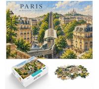 Adult Jigsaw Paris Aerial View 1000pcs (70x50cm) | For free days in December: 1000-piece jigsaw puzzle for adults offers 1000 pieces for the Christmas break.