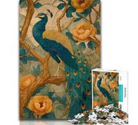 Adult Jigsaw Peacock Jigsaw Puzzles for Adults 1000,Family Game Stress Reliever Difficult Challenge Secret Santa Gifts 50x75cm