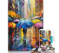 Adult Jigsaw People in The Rain Jigsaw Puzzles for Teenagers 1000 Piece,Birthday Gift Idea for Adults, Family Game And Hobby 50x75cm