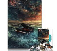 Adult Jigsaw Piano in The Ocean Jigsaw Puzzles for Adults 1000 Pieces,Toys Educational Games Stress Relieving Great Gifts And Toys 26x38cm