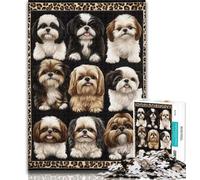 Adult Jigsaw Poodle Collage Jigsaw Puzzles for Teenagers 1000 Piece,Birthday Gift Idea for Adults, Family Game And Hobby 26x38cm