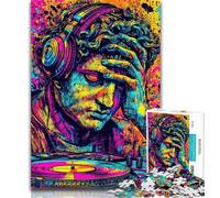 Adult Jigsaw Pop-art Michelangelos David Statue 1000 Piece Jigsaw Puzzles for Teenagers Gifts,Educational Games Home Decoration Artists Collection, Fine Art 50x75cm