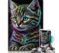 Adult Jigsaw Portrait of Beautiful Cat Jigsaw Puzzles for Adults 1000,Family Game Stress Reliever Difficult Challenge Secret Santa Gifts 26x38cm