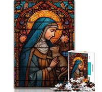 Adult Jigsaw Portrait of Mary The Mother 1000 Pieces Jigsaw Puzzle For Adults Teens,for Age 14+ Impossible Game Best Gift for Adults And Teenagers 50x75cm