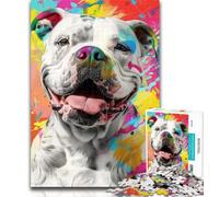 Adult Jigsaw Psychedelic Dog Jigsaw Puzzles for Adults 1000,Wall Decoration Unique Birthday And Xmas Gifts Suitable for And 14 26x38cm
