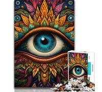 Adult Jigsaw Psychedelic Eyes 1000 Piece Jigsaw Puzzles for Adults,Interesting Stress Reduction Parent-child Interaction (26x38cm)