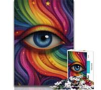 Adult Jigsaw Psychedelic Eyes 1000 Piece Jigsaw Puzzles for Teenagers Gifts,Educational Games Home Decoration Artists Collection, Fine Art 50x75cm