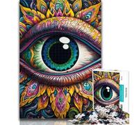 Adult Jigsaw Psychedelic Eyes Jigsaw Puzzles 1000 Pieces for Adults Teens,Toys Educational Games Stress Relieving Artists Collection, Fine Art 50x75cm