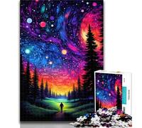 Adult Jigsaw Psychedelic Night Sky Jigsaw Puzzles for Teenagers 1000 Piece,Birthday Gift Idea for Adults, Family Game And Hobby 50x75cm