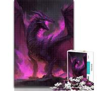 Adult Jigsaw Purple Flying Dragon 1000 Piece Jigsaw Puzzles for Adults,Interesting Stress Reduction Parent-child Interaction 26x38cm