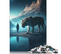 Adult Jigsaw Puzzle 1000 Animal Art Tiger Puzzle Jigsaws for Adults Educational Game Challenge Toy 1000pcs (75x50cm)