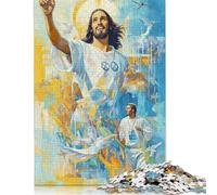 Adult Jigsaw Puzzle 1000 Art Christian Jesus Puzzle Jigsaws for Adults Educational Game Challenge Toy 1000pcs (75x50cm)