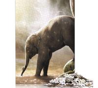 Adult Jigsaw Puzzle 1000 Baby Elephant And Mouse Puzzles for Adults Educational Game for Adult Teenagers 1000pcs (75x50cm)
