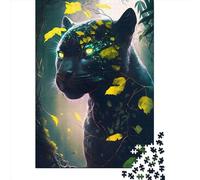 Adult Jigsaw Puzzle 1000 Black Panther Animal Puzzle Jigsaws for Adults Educational Game Challenge Toy 1000pcs (75x50cm)