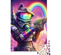 Adult Jigsaw Puzzle 1000 Colorful Warrior Puzzle Jigsaws Puzzles for Adults Educational Game Challenge Toy 1000pcs (38x26cm)