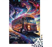 Adult Jigsaw Puzzle 1000 Colour Art Bus Puzzle Jigsaws for Adults Educational Game Challenge Toy 1000pcs (38x26cm)