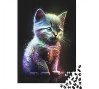 Adult Jigsaw Puzzle 1000 Cute Stars Kitten Puzzle Jigsaws for Adults Educational Game Challenge Toy 1000pcs (75x50cm)