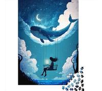 Adult Jigsaw Puzzle 1000 Dream Night Fantasy Puzzle Jigsaws for Adults Educational Game Challenge Toy 1000pcs (38x26cm)