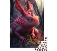 Adult Jigsaw Puzzle 1000 Fantasy Red Lizard Puzzle Jigsaws for Adults Educational Game Challenge Toy 1000pcs (75x50cm)