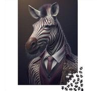 Adult Jigsaw Puzzle 1000 Fantasy Zebra Fancy Suit Puzzle Jigsaws for Adults Educational Game Challenge Toy 1000pcs (75x50cm)