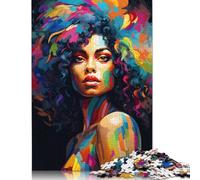Adult Jigsaw Puzzle 1000 Graffiti Beautiful Woman Puzzle Jigsaws for Adults Educational Game Challenge Toy 1000pcs (75x50cm)