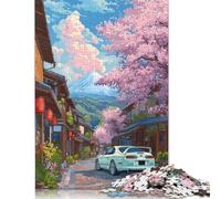 Adult Jigsaw Puzzle 1000 Japanese Cherry Blossom Supra MK4 Puzzle Jigsaws for Adults Educational Game Challenge Toy 1000pcs (75x50cm)