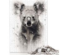 Adult Jigsaw Puzzle 1000 Koala Beauty Black Ink Puzzle Jigsaws Puzzles for Adults Educational Game Challenge Toy 1000pcs (75x50cm)